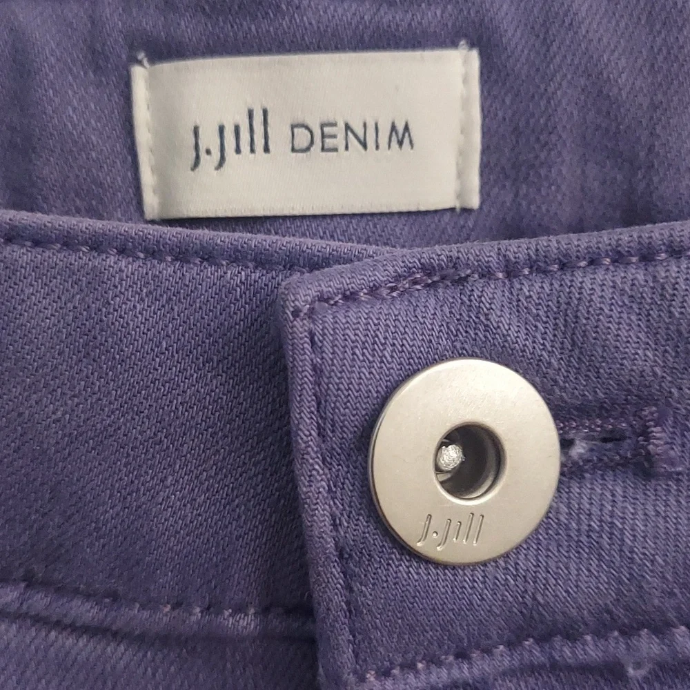 J JILL Wide-Leg Classic Cropped Midrise Jeans In Light French Violet - Picture 5 of 16